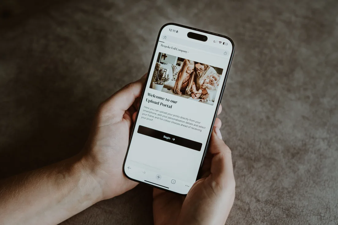 Uploading prints from a phone