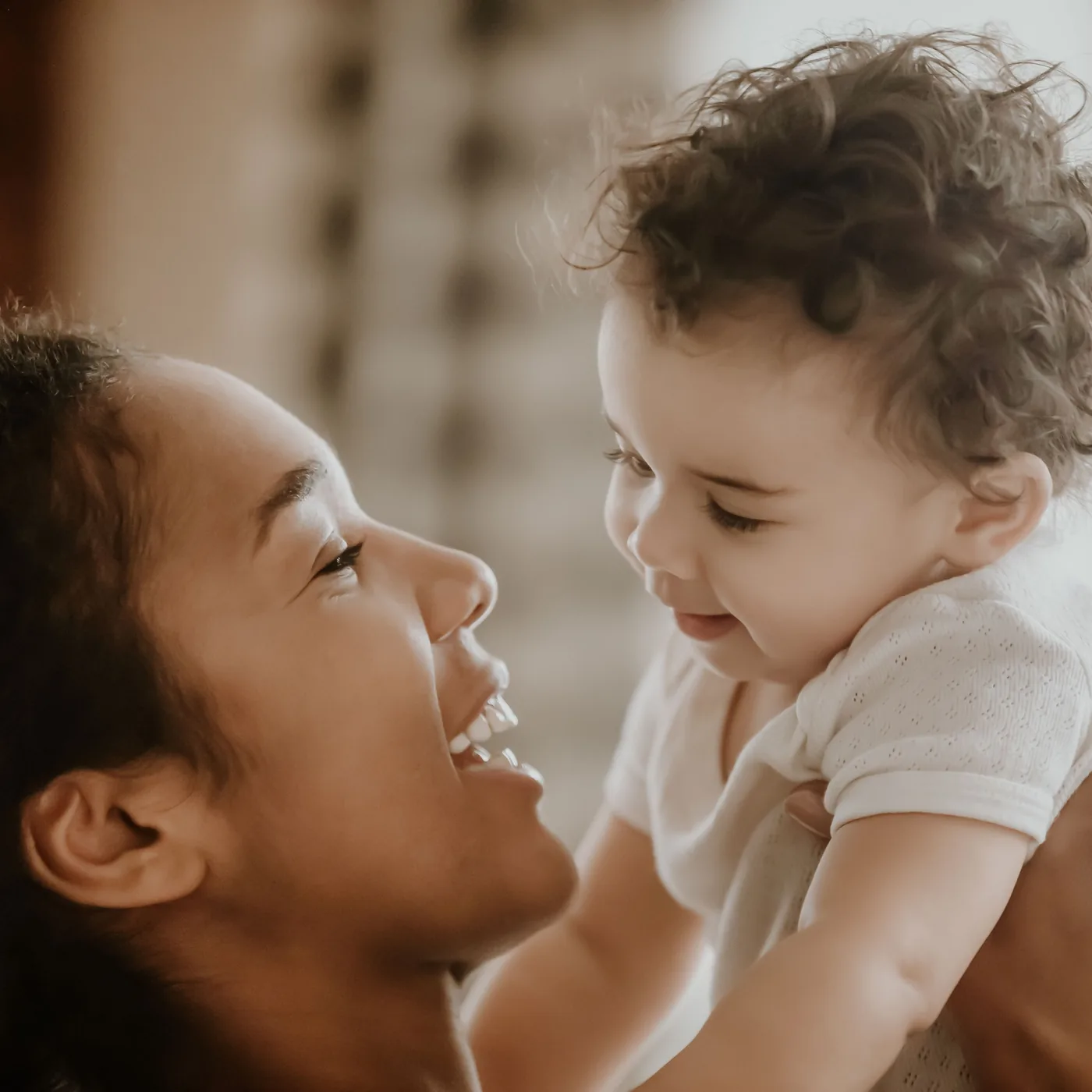 A parent and child sharing a moment