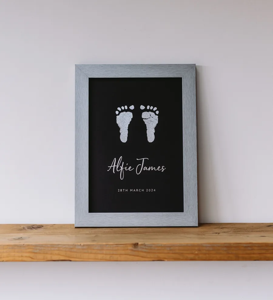 A finished framed keepsake