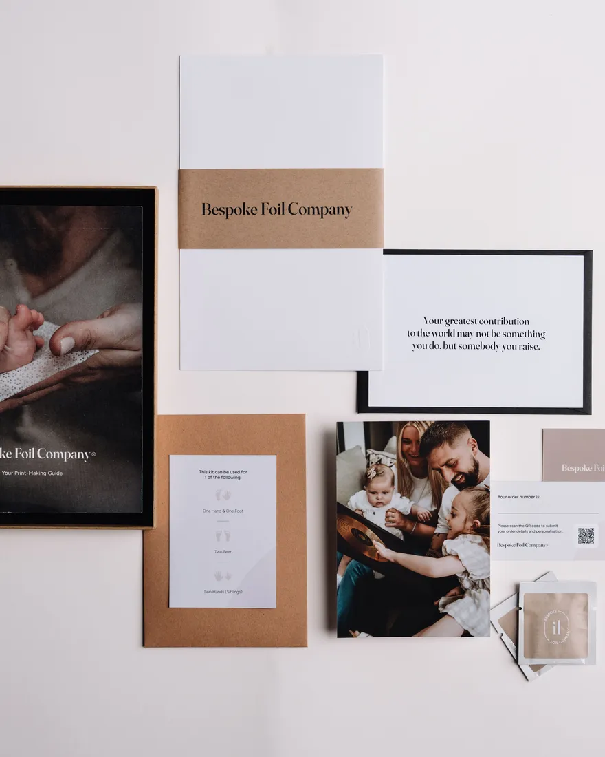 Your foil print kit, ready to open